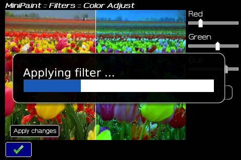 Testing color filter