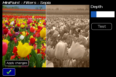 Testing sepia
